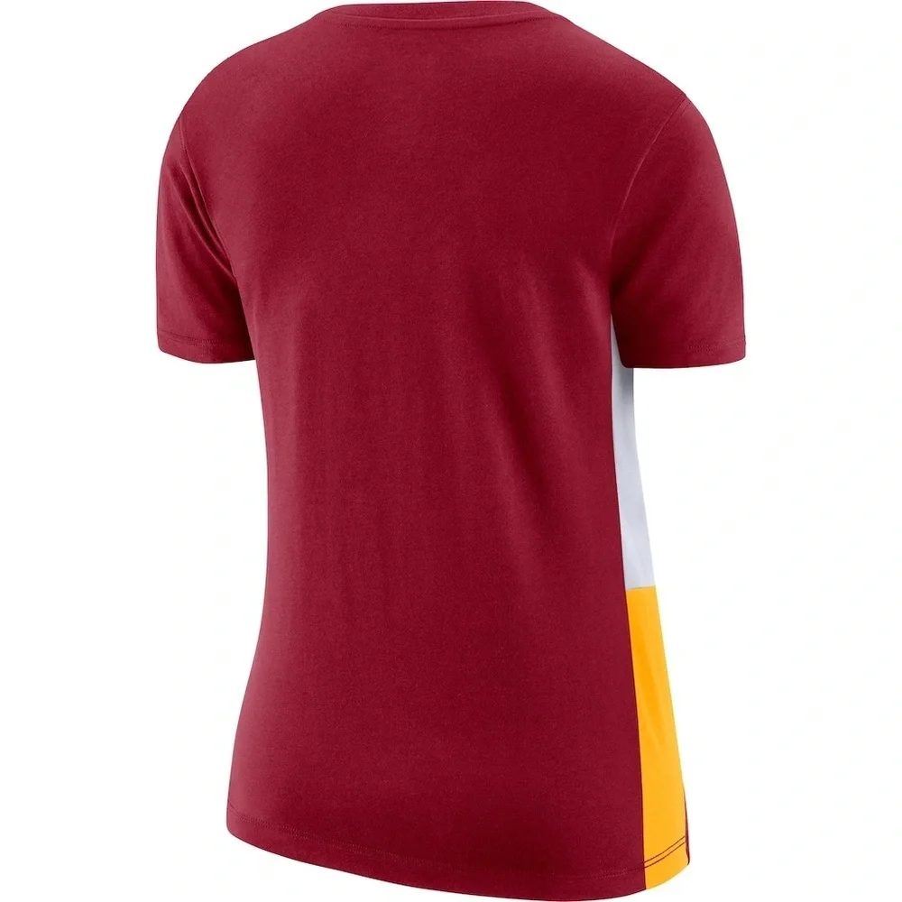 Nike Cardinal USC Trojans Team Side Panel Breathe Performance V-neck Tee